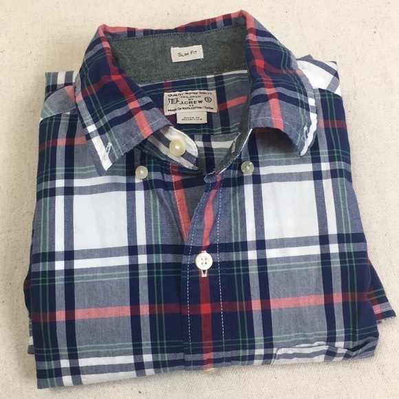 J Crew Slim Fit 100% Cotton summer plaid Shirt - Picture 8 of 8